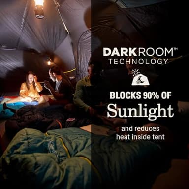 Coleman 4/6/8/10 Person Skydome Dark Room Tent with Rainfly, 5 Minute Setup, Blocks 90% of Sunlight, 20% More Headroom Than Traditional Tents - Image 2