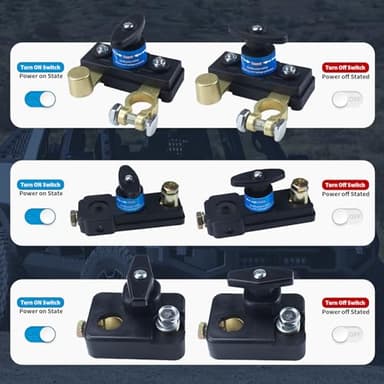 Battery Disconnect Switches 12V/24V, Heavy Duty Battery Shut Off Switch, Quick Disconnect Battery Cut Off Universal Switch for Automotive, Rv and Boat(1 Pack) - Image 4