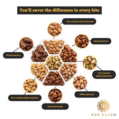 Nuts Gift Basket - Assortment of Sweet & Roasted Salted Gourmet Nuts - Assorted Food Gift Box for Birthday, Family, Sympathy, Men & Women. - Image 4