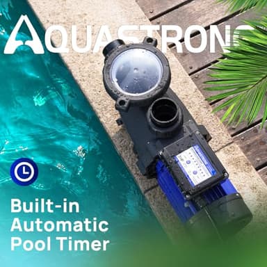 AQUASTRONG In/Above Ground Pool Pump, High Flow (with Timer, 3HP, 9350 GPH, 220V) - Image 2