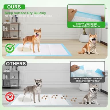 SUPRONLOVE Pee Pads for Dogs & Cats, Extra Large 36"X51", 40 Count, Blue, Polymer, Polyethylene (PE), Fluff Pulp, 6 Layers, Disposable Pet Training Pads - Image 6