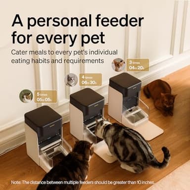 PETLIBRO RFID Automatic Cat Feeder, Collar Tag-Activated Personalized Meals, 5G&2.4G Wi-Fi Programmable Cat Food Dispenser with Cats Recognition & Diet Tracking for Multi-Pet Homes and Different Diets - Image 2