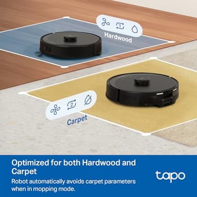 Tapo LiDAR Smart Navigation Robot Vacuum and Mop with Self-Emptying Dock, 5300Pa Max, 97%+ Dust Pickup Rate, Customizable Cleaning, Self-Charging, Compatible with Alexa & Google Home, RV30 Max Plus - Image 8