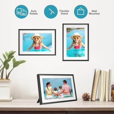 10.1" WiFi Digital Picture Frame YENOCK 32GB Smart Photo Frame IPS LCD Touch Screen Auto-Rotation Share Photos/Videos Instantly via Free APP,Mother's Day/Father's Day/Birthday/Christmas - Image 6