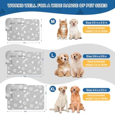 MH MYLUNE HOME Dog Cooling Mat with Supportive Pillows, 39"x28" Arc-Chill Fiber & Endothermic Color Changing Self Cooling Pad, Foldable & Washable Non-Toxic Summer Pet Blanket - Image 5