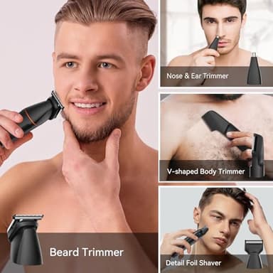 MAXGROOM Manscape Body Hair Trimmer for Men, Waterproof Pubic, Groin & Ball Shaver, No-Nick Mens Grooming Kit with LED Display, Type-C USB Rechargeable, Guide Comb & Travel Lock - Image 5