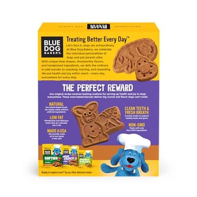 Blue Dog Bakery More Crunch Biscuits | Large, Crunchy Peanut Butter Flavor Treat | Natural Healthy Dog Treats - 18 oz (Pack of 6) - Image 3