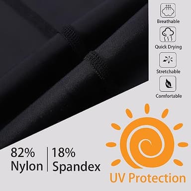 Ubestyle UPF 50+ High Waist Women's Swim Pants Swim Leggings Swimming Tights Rash Guard Pants Sun Protective Black (UBT3001BLACKM) - Image 5