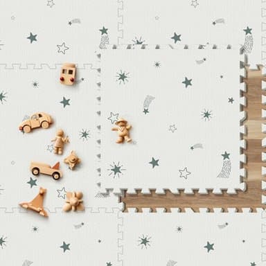 PIGLOG Baby Foam Play Mat, 72x48 Crawling Mat, Floor Mats for Kids for Baby with Interlocking Floor Tiles, Toddler Play Mats for Indoor and Outdoor, Easy to Clean Playroom Playmats - Image 3