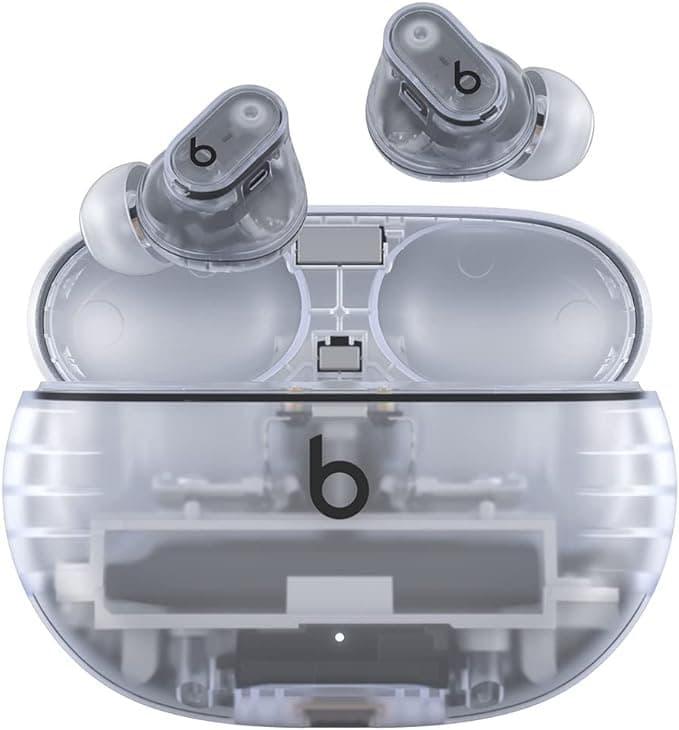 Beats Studio Buds + | True Wireless Noise Cancelling Earbuds, Enhanced Apple & Android Compatibility, Built-in Microphone, Sweat Resistant Bluetooth Headphones, Spatial Audio - Transparent - Image 1