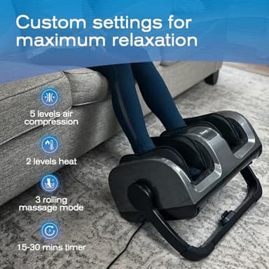 TISSCARE Foot Massager with Heat: Shiatsu Foot Massager for Plantar Fasciitis,Neuropathy, Circulation and Pain Relief for Foot Calf Gifts for Women and Men - Image 3