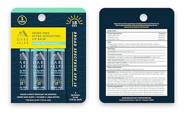 Oars + Alps Lip Suncreen, SPF 18 Lip Balm, Shine Free Sunscreen for Lips, Infused with Vitamin E, Peppermint & Spearmint, Water & Sweat Resistant, Moisturizing, Hydrating, Sunny Mint Scent, 3pk - Image 6