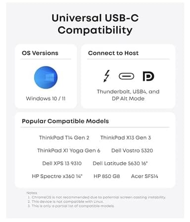 Anker Laptop Docking Station, 13-in-1 USB-C Docking Station, Triple Display with 2 x 4K HDMI and 1 x DP, 85W Charging for Laptop, 10 Gbps USB-C and 5 Gbps USB-A Data, Ethernet, Audio, SD - Image 7