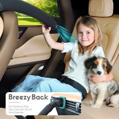 Swanoo Car AC Vent Extender | Air Vent Hose for Backseat | Directs Cool or Hot Air to Kids & Pets | Universal Fit | Extends Up to 10 FT | AC Tube for Baby Car | Back Seat Air Conditioning | BreezyBack - Image 6