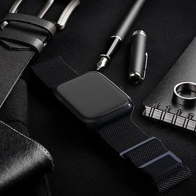 EPULY Compatible with Apple Watch Band 38mm 40mm 41mm 42mm Series 10 11, Stainless Steel Mesh Loop Magnetic Clasp Bands for iWatch Series 9 8 7 6 5 4 SE3 2 Women Men - 42/41/40/38mm Midnight - Image 6