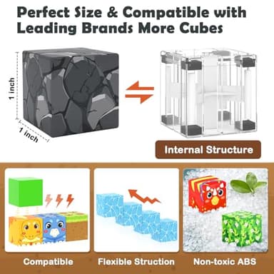 Magnetic Blocks Toys, Build Mine Magnet World Dinosaurs Set, Magnetic Tiles Building for Boys & Girls Kids Ages 3-5 5-7, STEM Montessori Sensory Toys for Toddlers Gifts for 3+ Years Old - Image 2