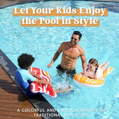 SLOOSH 2 Pack Inflatable Body Boards for Water Slides, Surfing Board Pool Floats, Swimming Pool Floating Boards Learn to Swim, Summer Water Fun Toy for Kids and Toddlers (Red and Orange) - Image 3