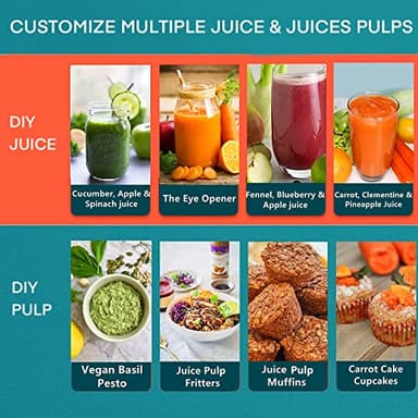 Juicer Machines, Juilist 3" Wide Mouth Juicer Extractor Max Power 800W, for Vegetable and Fruit with 3-Speed Setting, 400W Motor, Easy to Clean - Image 3