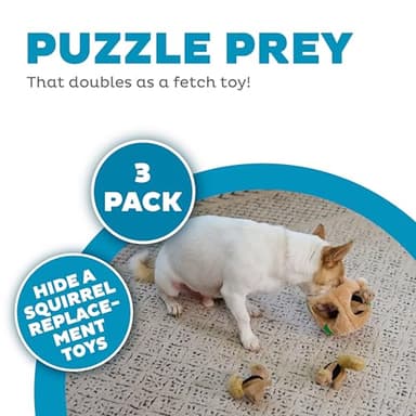 Outward Hound Squeakin' Squirrels Plush Replacement Dog Toys - 3 Pack - Image 2