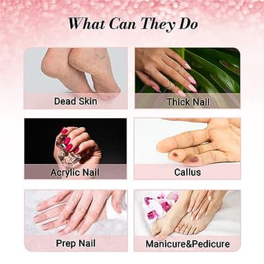 MelodySusie 50 Pcs Nail Drill Bits Small Sanding Bands with 3.1mm Mandrel Bit, 180 Fine Grit Nail File for Acrylic Nails Gel Manicures and Pedicure, Pink - Image 8