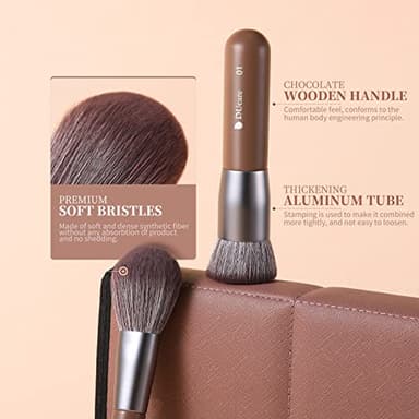 DUcare Makeup Brushes Professional with Bag 22Pcs Makeup Brush Set Premium Synthetic Kabuki Foundation Blending Brush Face Powder Blush Concealers Eye Shadows with Case - Image 3