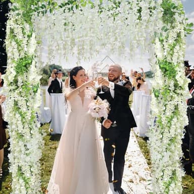 12 Pack Wisteria Hanging Flowers, 45 in /3.7ft Artificial Vine Hanging Flowers for Decoration, Fake Long Rattan Hanging Garland Silk Flowers String for Wedding, Garden, Bedroom, Home Decor - White - Image 3