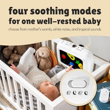 HousexHeart Dreams Baby Soother – Portable Sound Machine & Nightlight for Newborns & Infants | Gentle Motion, Calming Tropical Sounds & Remote Control | Clip-On for Crib, Car & Nursery - Image 3