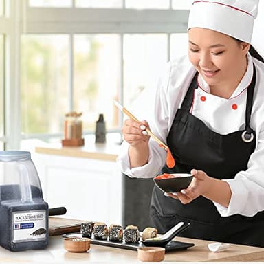 McCormick Culinary Whole Black Sesame Seed, 5.5 lb - One 5.5 Pound Container of Bulk Black Sesame Seeds for Cooking, Perfect for Asian-Inspired Dishes - Image 4