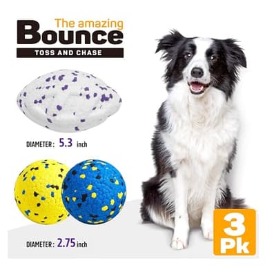 Kimee Dog Balls Upgraded Dog Tennis Balls for Aggressive Chewers, 5.3'' Indestructible Tennis Ball, More Bite-Proof Chew Toys, Long-Lasting Teething Ball for Puppies Small Medium Large Dogs - Image 4