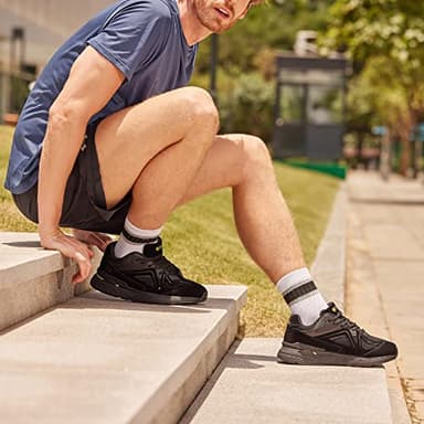 FitVille Men's Walking Shoes Extra Wide Shoes for Flat Feet Non-Slip Recovery Shoes for Plantar Fasciitis Heel Pain Relief - Rebound Core (11.5 X-Wide, All Black) - Image 5