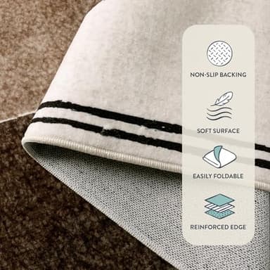 Hedlive Moroccan 8x10 Area Rugs, Soft Geometric Washable Rugs 8x10 Rugs for Living Room, Ultra-Thin Non-Slip Farmhouse Rug for Bedroom Large Rug for Office Dining Room (8x10ft,Khaki/Brown) - Image 6