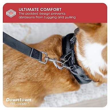 Downtown Pet Supply Step-in Dog Harness – No Pull, Adjustable Padded Mesh with Reflective Trim, Secure Buckle Strap – Comfortable & Breathable Small Dog Harness, Small, Charcoal - Image 6