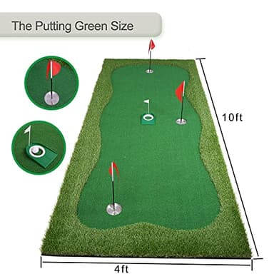 Golf Putting Green, Practice Putting Green Mat, Large Professional Golfing Training Mat for Indoor Outdoor - Image 5