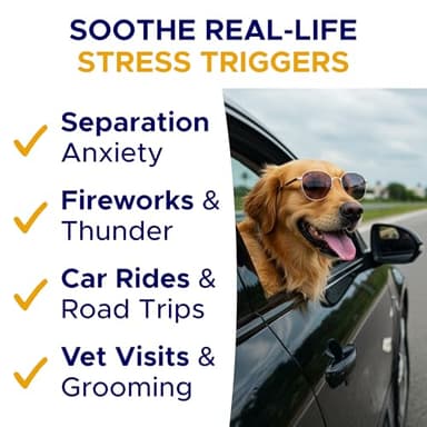 GOODGROWLIES Advanced Calming Chews for Dogs - Hemp Treat + Melatonin + Valerian - Relaxing Bites - Calming Care - Anti-Anxiety & Stress Relief - Made in USA - Calm, Sleep Aid, Storms - 60Ct - Image 7