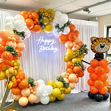 Bezente Orange Balloons Latex Party Balloons - 150 Pack 5 inch Matte Small Orange Helium Balloons for Birthday Wedding Bridal Shower Halloween Party Decorations - Image 9