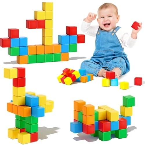 KAEILORU Magnetic Blocks for Kids Ages 3-5 4-8 Magnetic Building Blocks for Toddlers Magnet Cubes Sensory Creative Learning Toys Gift for Kids 3 4 5 6 7+Year Old Boys Girls Birthday - Image 1