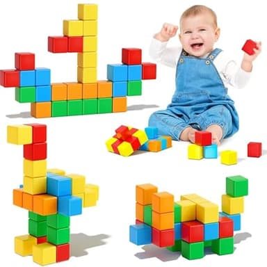 KAEILORU Magnetic Blocks for Kids Ages 3-5 4-8 Magnetic Building Blocks for Toddlers Magnet Cubes Sensory Creative Learning Toys Gift for Kids 3 4 5 6 7+Year Old Boys Girls Birthday - Image 1