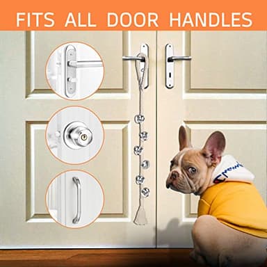 GINIDEAR Dog Bells to Go Outside & Puppy Potty Training, Adjustable Dog Door Bell Ring to Go Potty, Handmade with Premium Yarn. Twisted Style, Beige 2 Count - Image 5