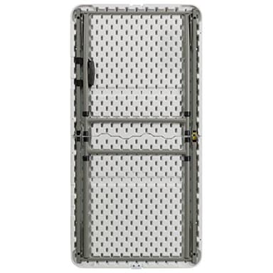 Flash Furniture 4' Rectangular Plastic Folding Event Table with Adjustable Legs and Carrying Handle, Bi-Fold Portable Banquet Table for Indoor/Outdoor Events, White - Image 11