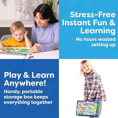 Montessori Preschool Busy Book for Toddlers Ages 3 and Up - Preassembled - Preschool Learning Activities Homeschool Montessori Toys - 3 Year Old Boy Gift - 3 Year Old Girl Christmas Birthday Gift - Image 7