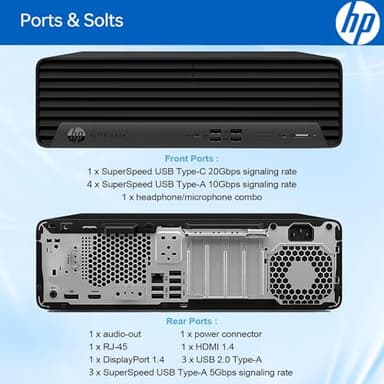 HP EliteDesk 805 G9 SFF Business Desktop Computer, AMD Ryzen 5 8500G, 32GB DDR5, 1TB PCIe SSD, Radeon 740M Graphics, Dual 4K Display Support, USB-C, HDMI, RJ-45, Wi-Fi, Wired KB & Mouse, Win11 Pro - Image 3