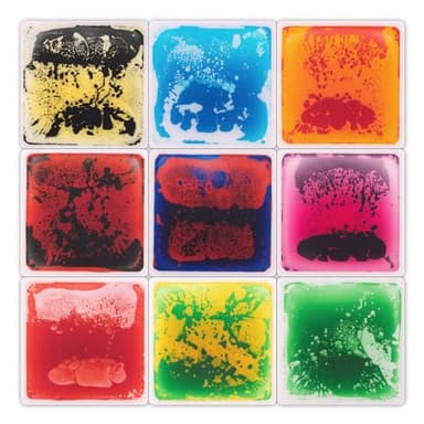 Art3d Liquid Fusion Activity Play Mat for Kids, Pack of 9 Tiles 12" X 12", Multi-Color, Round Corner - Image 1