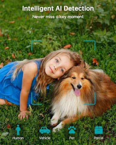 ZUMIMALL 5MP Security Cameras Wireless Outdoor, Solar Security Camera Outdoor with 360° PTZ, Battery Powered Camera for Home Security Outside, Color Night Vision/2.4G WiFi/2-Way Talk/IP66/AI Detection - Image 5