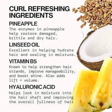 Pacifica Pineapple Swirl Curl Defining Cream – Curl Cream for Curly Hair, Curly Hair Products with Coconut Oil and Hyaluronic Acid, Styling for Bouncy Waves Without Crunch - 4 Oz - Image 9