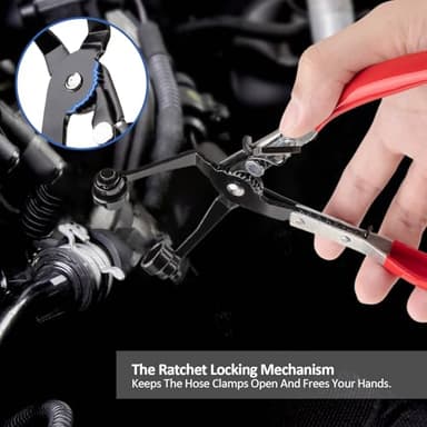 9PCS Hose Clamp Pliers with Radiator Cable-Type Flexible Hose Clamp Pliers for fuel lines, engines and Car Radiator Warmer, Suitable for Removing Clamps on Car Cooling Systems and Hoses - Image 7