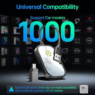 Wireless CarPlay Adapter for Apple iPhone, Converts Factory Wired CarPlay to Wireless CarPlay 2024 Upgrade Plug & Play Auto Connect Fast Easy Use for Cars from 2017 & iPhone iOS 10+ Matte Black - Image 8