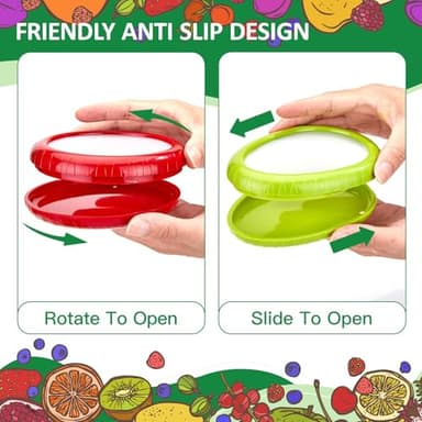BAOKUA Avocado Saver and Tomato Holder - Set of 4 Preventing Food Flavor Skewering Reusable Storage Containers for Fridge -Ideal for Garlic, Onions, Lemons, and Potatoes - Image 2