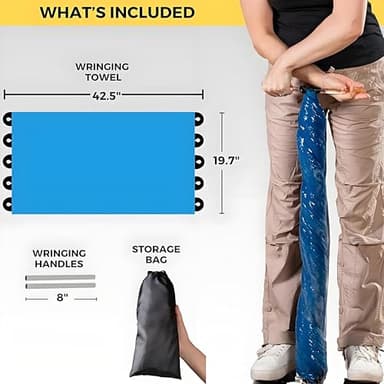 HeYi Home Ultra-Light Manual Clothes Wringer - Hand Crank Laundry Dryer for Lightweight Clothing & Towels, Portable w/Camp/Travel/Off-Grid Use, Compact Eco-Friendly Design - Durable & Space-Saving - Image 7