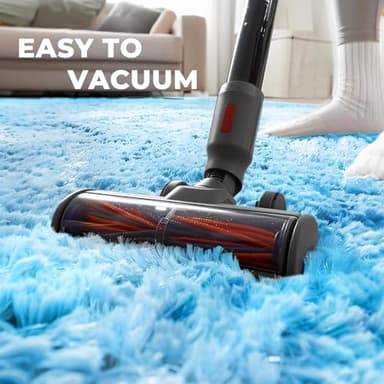 OPPODREAM Area Rugs 9x12 for Living Room, Ultra Soft Nursery Rugs for Bedrooms, 9 x 12 Fluffy Kids Carpet with 0.4" Thick Non-Slip Backing, Long Pile Shag Carpet, Fuzzy, Large, Tie-dye Sky Blue - Image 6