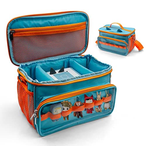 Sun3drucker Carrying Case for Toniebox Starter Set and Tonie Figures, Carrying Travel Bag for Toniebox 2 Accessories,Headphones and Charging Station, Portable Storage Bag (Blue) - Image 1